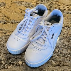 Puma Womens Carina 374106-01 White Casual Shoes Sneakers Size 10