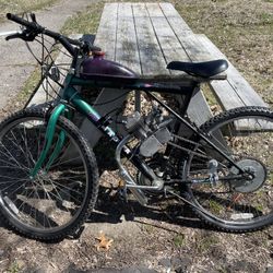 Brand New 80cc 2 Stroke Engine On A Mountain Bike