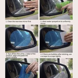 4pcs Car Rear View Rainproof Film 