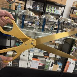 New Edition Grand Opening Scissors – 25'' Scissors Gold with Golden Blades for Ribbon Cutting Ceremony