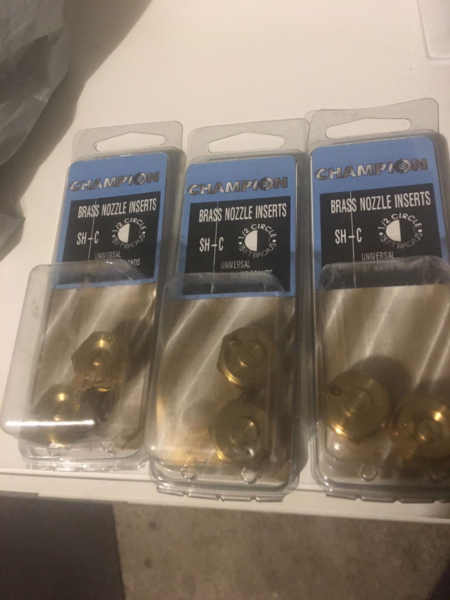 3 - 2 pack brass sprinkler heads. They Cost $8 each