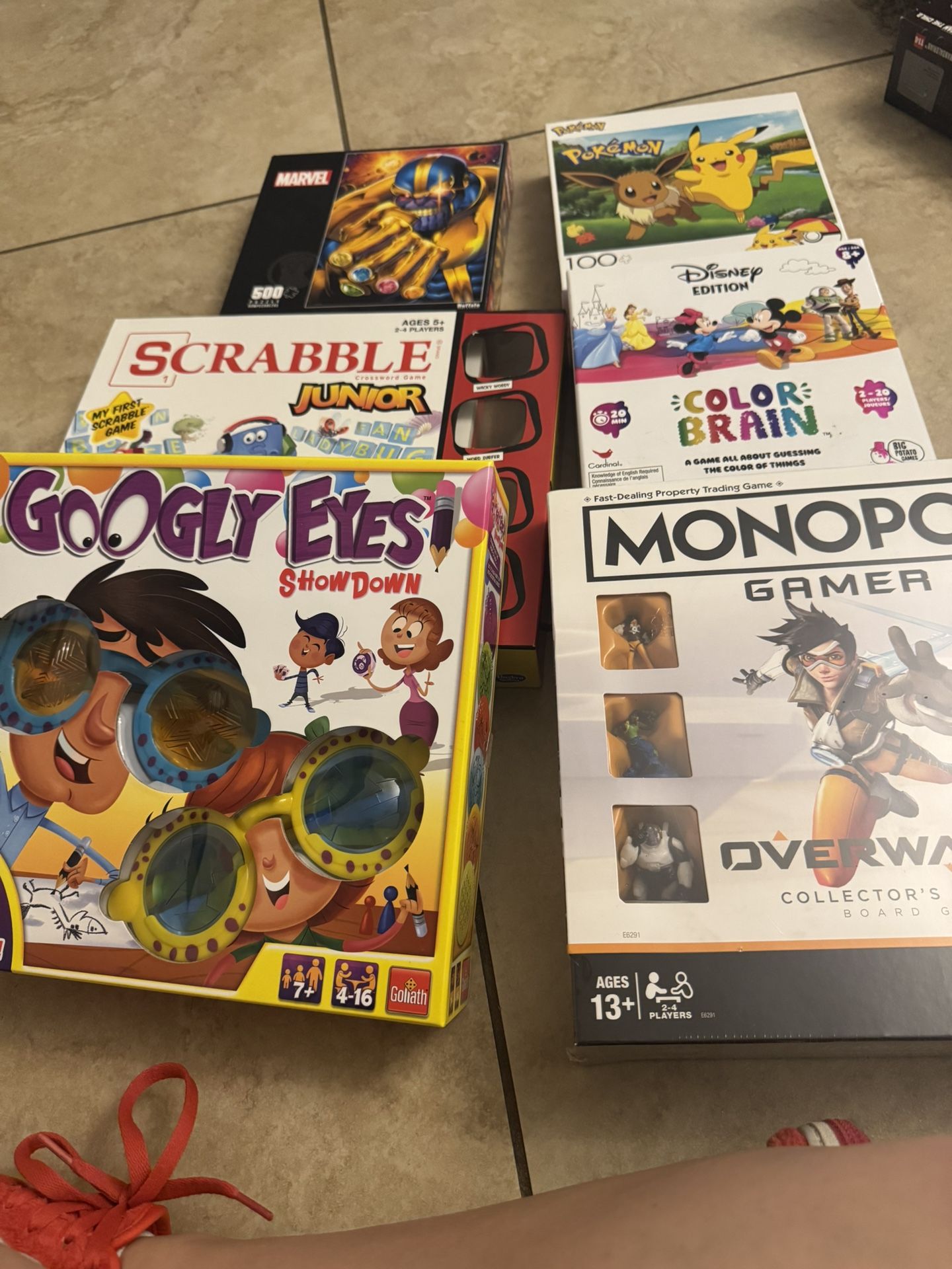 Set Of Puzzles And Board games