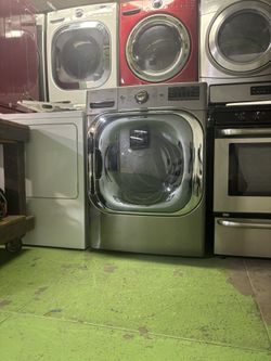 Stainless Steel Gas Dryer Brand Samsung Heavy Duty Everything Works Great With This A 3 Months Warranty