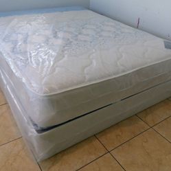 $220 Queen Set Mattress And Boxspring Brand New Free Delivery Same Day 