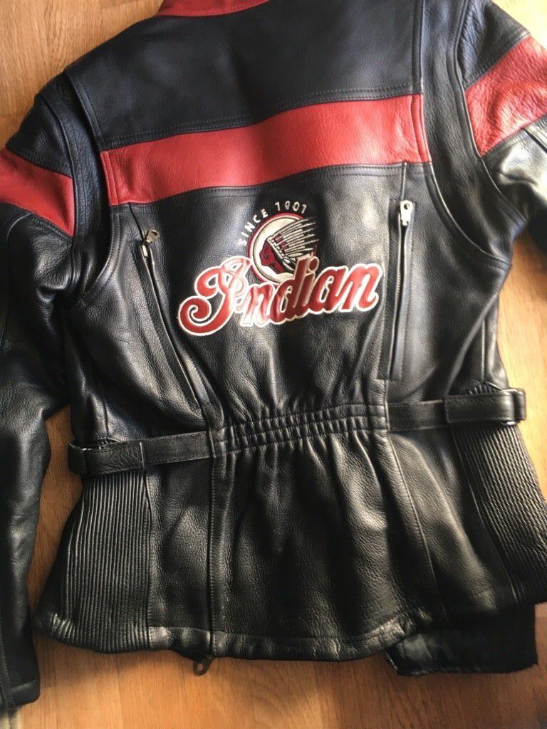 Leather biker jacket & chaps