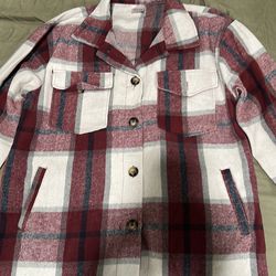 Large Burgabdy Flannel