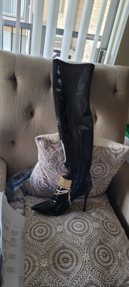 Jeffrey Campbell, Over-the-knee Boots, Black Size 9