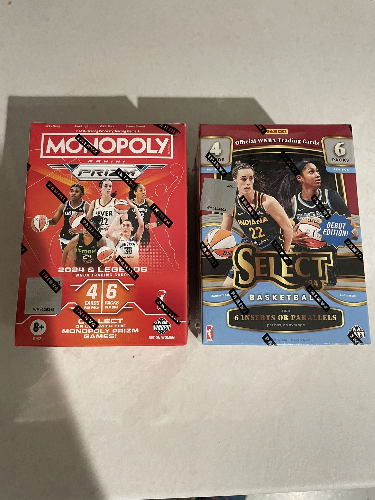 Lot x2 2024 WNBA Select & Prizm Monopoly Blaster Factory Sealed