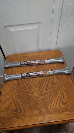 WARDROBE TALL METAL HANGING BARS 2 OF THEM