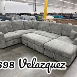 ✅️✅️4-Piece Convertible Sectional
Sleeper Sofa, Chaise Storage, Sofa Storage & USB Port✅️✅️