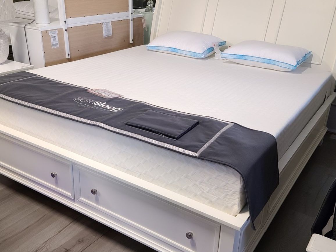 FREE DELIVERY!!! NEW KING WHITE STORAGE BED FRAME!!!! DISPLAY CLEARANCE