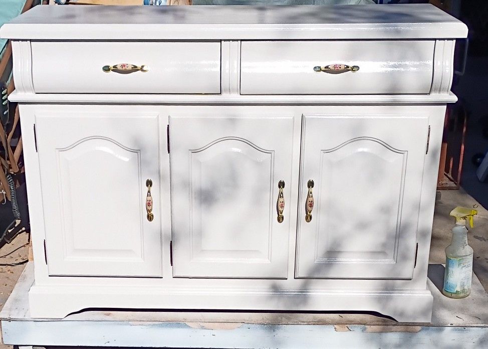 White Wooden Buffet Cabinet- Delivery available!