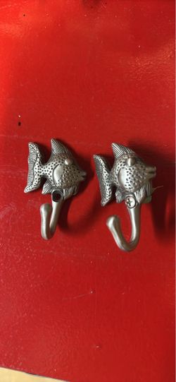 Pewter-like fish hooks