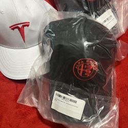 Tesla And Alfa Romeo Hats 