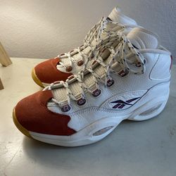 Reebok Question Mid 'Vintage Red Toe' Size 11.5