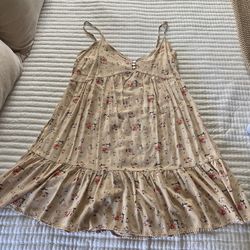 Beige Floral Dress