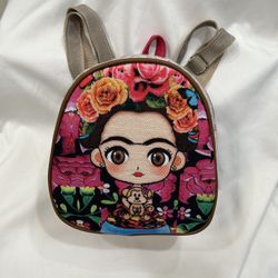 Artisanal Frida Kahlo small backpack