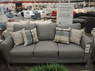 Roll Arm Sofa - Gray | Couch | Living Room Couch