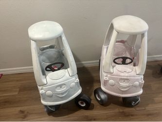 2 Little Tikes Cozy Coupe Ride-On Car Foot to Floor Push Toy Project Works Great