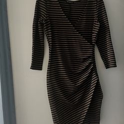 Striped Contour Dress Sz Large