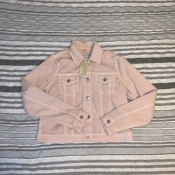 Michael kors pink denim jacket shop