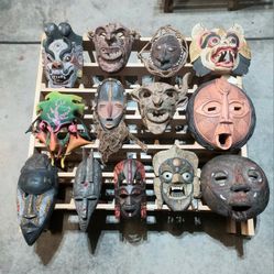 AUTHENTIC HANDMADE TRIBAL MASKS FROM ALL OVER THE WORLD!!