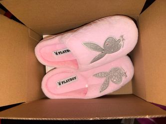 Playboy Slippers — Small, Size 5–6