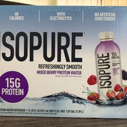 Isopure Protein Water 12pk Mixed Berry Flavor