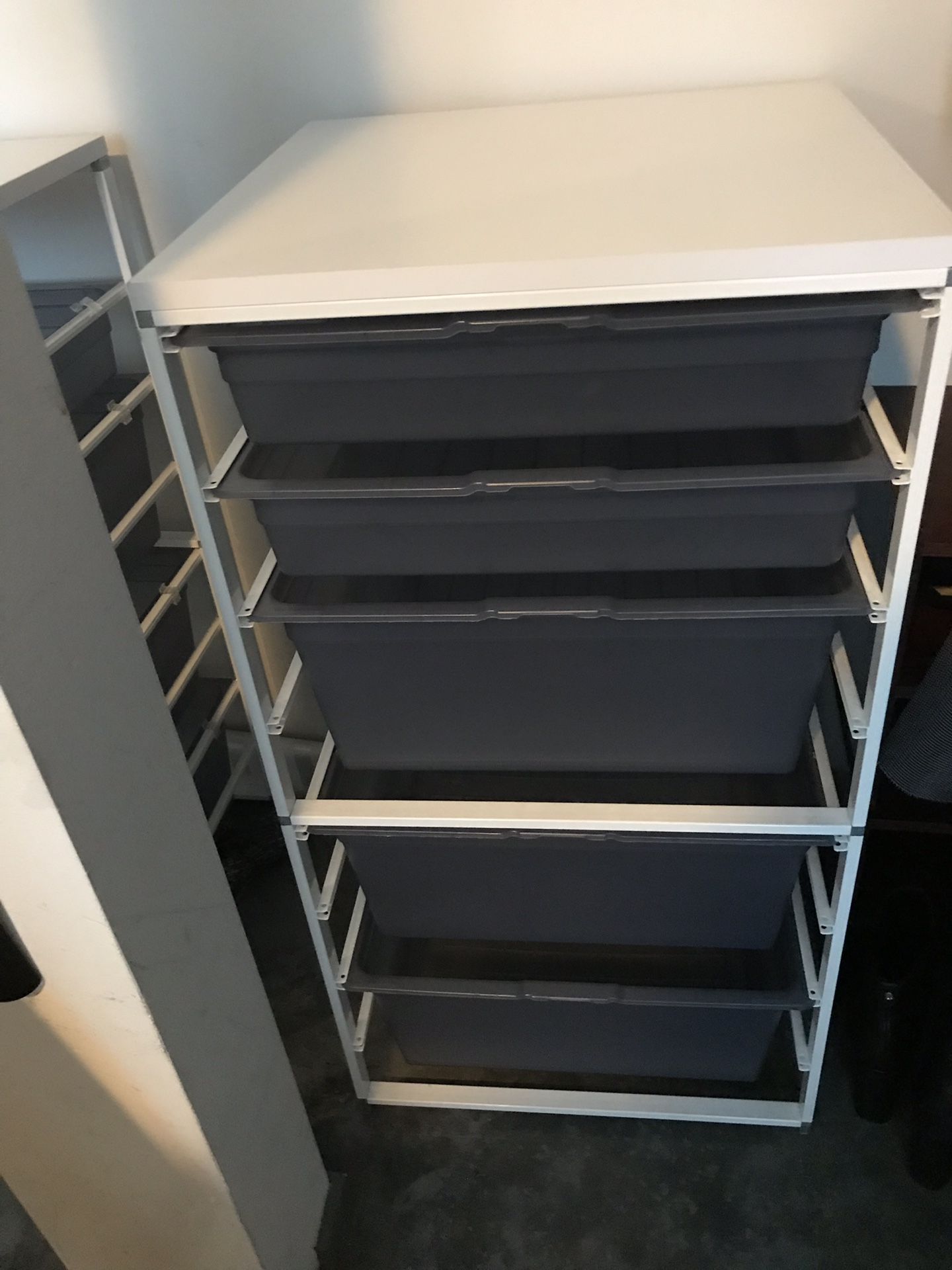 Two closet storage containers