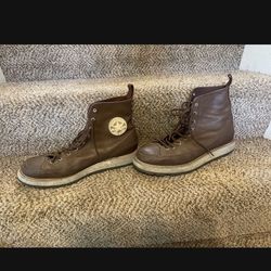 Converse Mens Size 13 Brown Leather Chuck Taylor All Star Crafted Boots 162354C