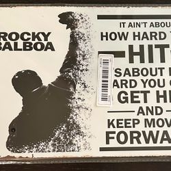 Rocky Balboa Metal Sign 