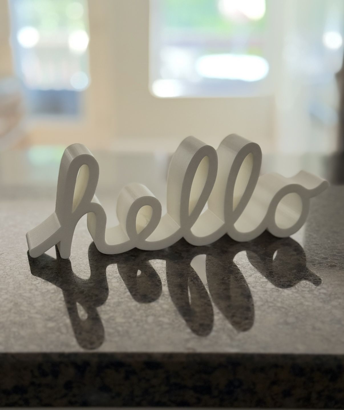 3D Printed Apple Hello Decor