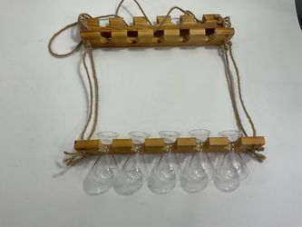 Hanging Glass Bud Vase Propagation Kit with Planter Pot (lot)