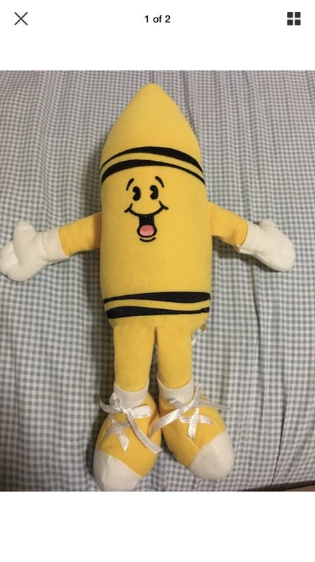 Crayola Yellow CRAYON CHARACTER Plush Stuffed Toy