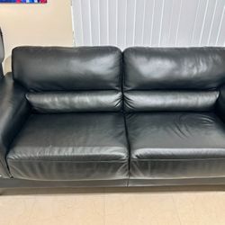 Black Leather Sofa