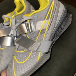 Nike Romaleos 4 Powerlifting Weightlifting Trainers In Wolf Grey Mens Size 10.5