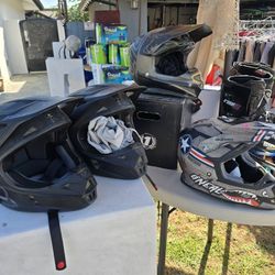 4 Helmets For sale