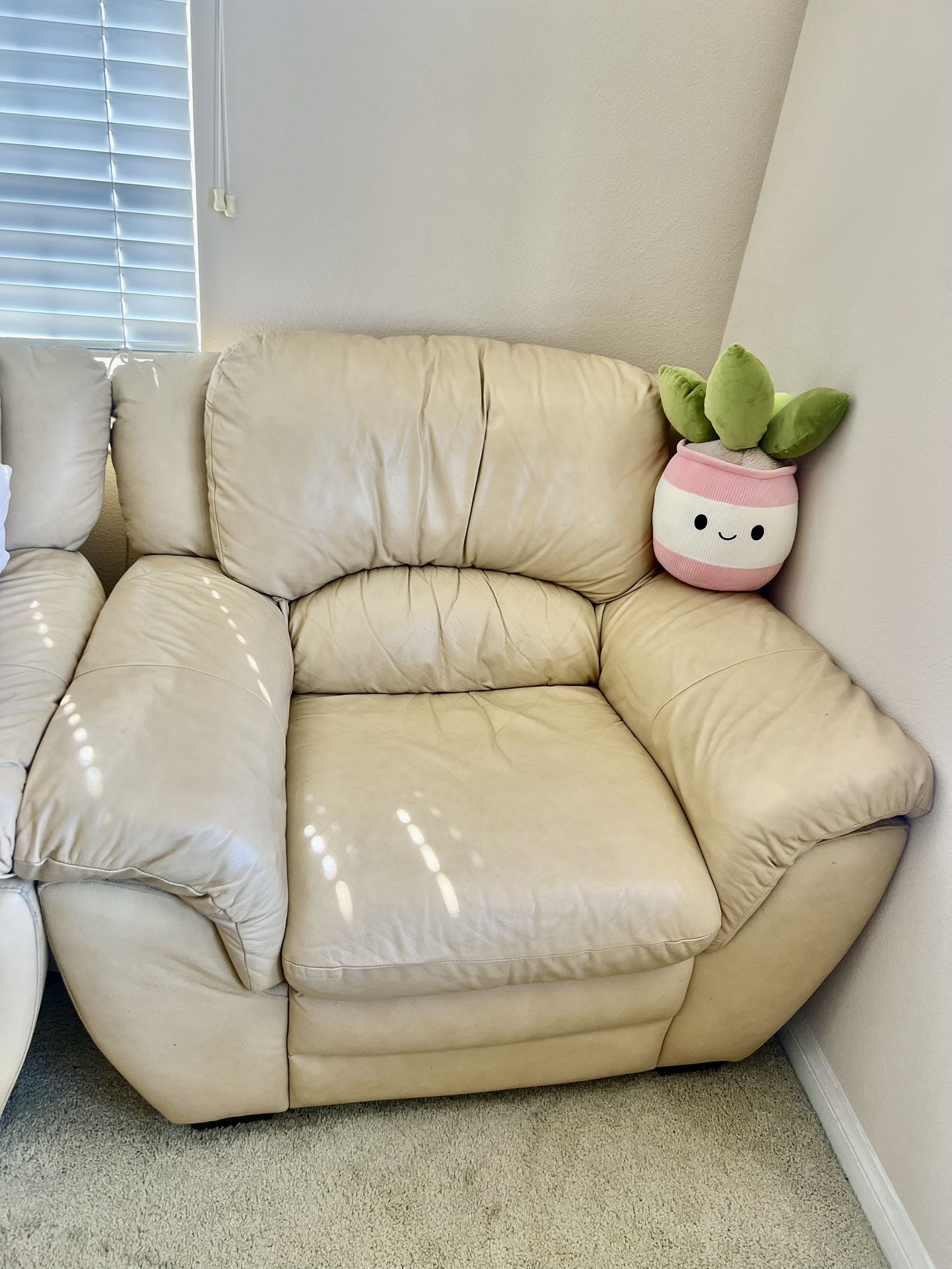 Leather Couch Sofa Set