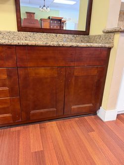 99” - Vanity 2 sinks , countertop backsplash and mirrors.
