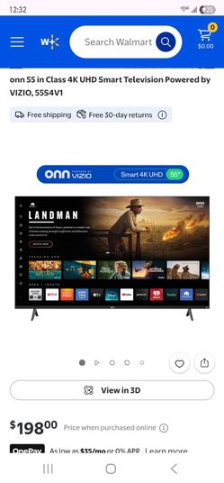 TV __ onn // 55inch   - new -  open box