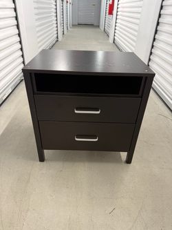 Two Drawer Nightstand with Open Shelf (24 x 17)