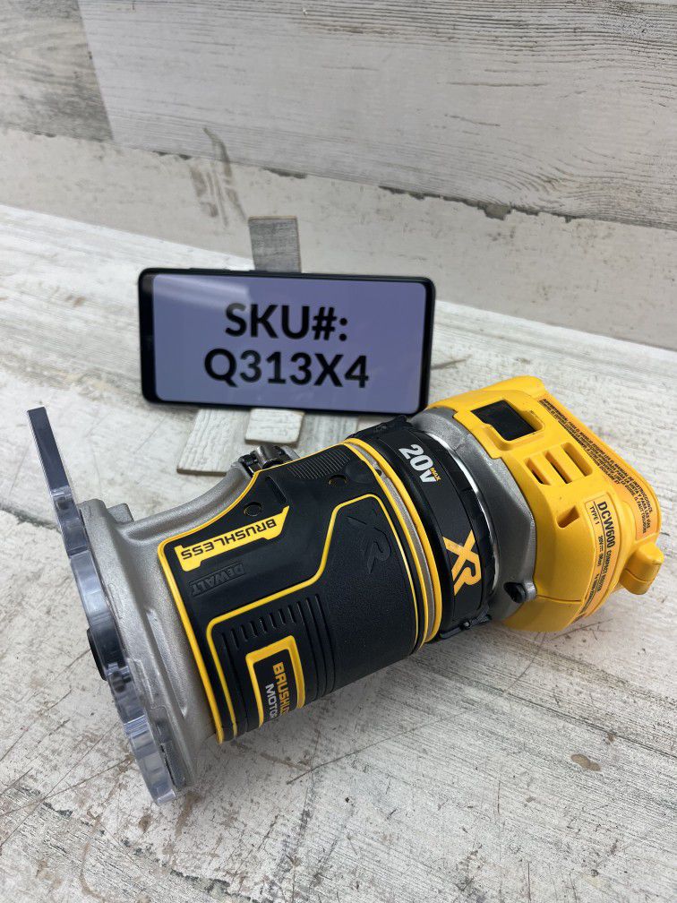 No Wrench included Dewalt 20V XR Fixed Base Compact Router (Tool Only)