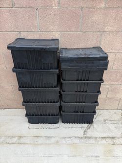10 METRO Heavy Duty Stackable Storage Bins w/ Lids & Dividers – Industrial