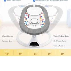 Brand new in box Electric Portable Baby Swing for Infants Newborn Bluetooth Touch Screen remote .. At Or Close To Desert ridge 