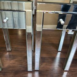 Beveled Glass End Tables