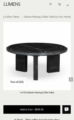 Marble coffee table