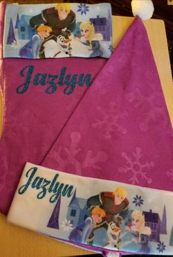 Personalized Stockings and Santa hats