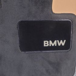 BMW SUV Black Carpeted 4-Piece Floor Mat  Set.