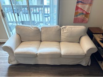 IKEA 3 Seat Light Beige Couch