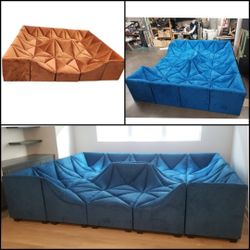 BRAND NEW SPECIAL HIGH DUNE SOFA,SIZE 12X12X12X12FT VELVET FABRIC CUSTOM MADE AVAILABLE 